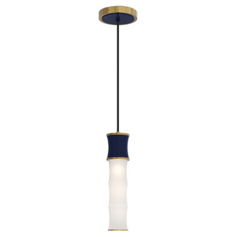 Kane One Light Pendant in Midnight Blue w/Modern Brass (165|MB85)