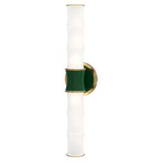 Kane Two Light Wall Sconce in Jungle w/Modern Brass (165|JU83)