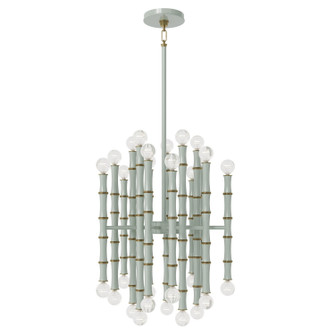 Kane 30 Light Chandelier in Celadon w/Modern Brass (165|CL48)