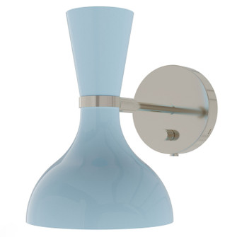 Clare One Light Wall Sconce in Polished Nickel w/Baby Blue Painted (165|BB06BB)