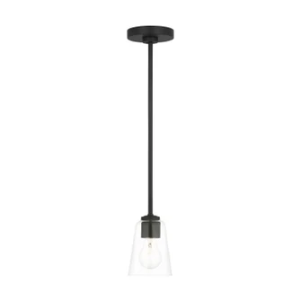 Miles One Light Mini-Pendant in Midnight Black (1|GLP1041MBK)