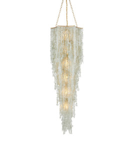 Verre de Mer Six Light Chandelier in Seaglass/Contemporary Gold (142|9000-1319)