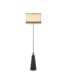 Gieves One Light Floor Lamp in Black/Bronze/Antique Brass (142|8000-0174)