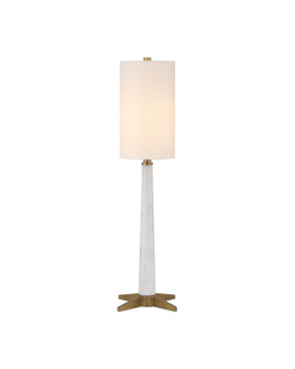 Munroe One Light Table Lamp in White/Antique Brass (142|6000-1016)