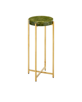 Rina Drinks Table in Green/Brass (142|4000-0228)
