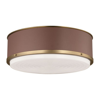 Marlowe Three Light Flush Mount in Time Worn Brass (454|LF1053TWB)