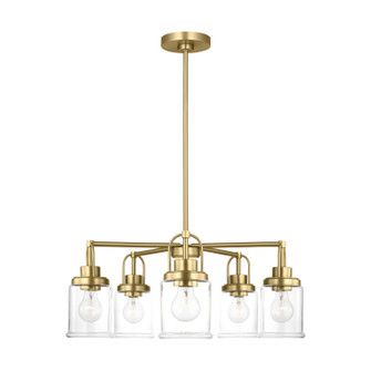 Anders Five Light Chandelier in Satin Brass (454|GLC1175SB) Anders Five Light Chandelier in Satin Brass (454|GLC1175SB)