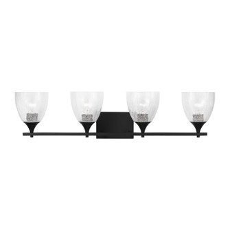 Toffino Four Light Vanity in Midnight Black (454|DJV1024MBKCKG)