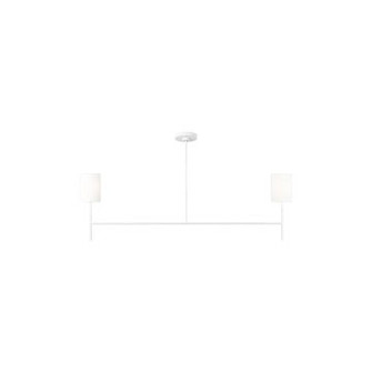 Key Two Light Linear Chandelier in Matte White (454|BC1012MWT) Key Two Light Linear Chandelier in Matte White (454|BC1012MWT)