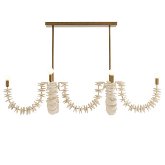 Kalama Eight Light Linear Chandelier in Ivory (314|DLS16)