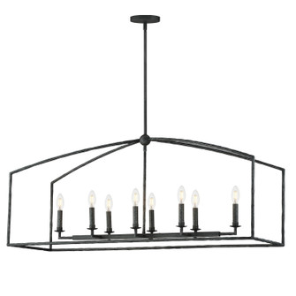 Martel Eight Light Linear Pendant in Blacksmith (16|21848BS)