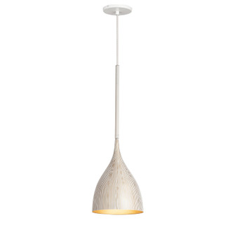 Fleur One Light Mini Pendant in White/Gold (16|10911WTGLD)