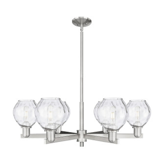 Arcadia Six Light Chandelier in Satin Nickel (405|716-6CR-SN-G362)