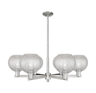 Arcadia Six Light Chandelier in Satin Nickel (405|716-6CR-SN-G122C-8CL)