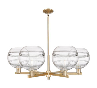 Arcadia Six Light Chandelier in Champagne Bronze (405|716-6CR-CB-G556-10CL)