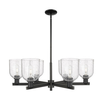 Arcadia Six Light Chandelier in Matte Black (405|716-6CR-BK-G558-6SDY)