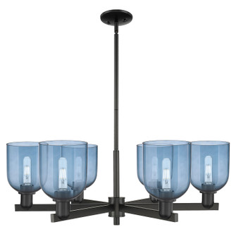 Arcadia Six Light Chandelier in Matte Black (405|716-6CR-BK-G558-6BL)