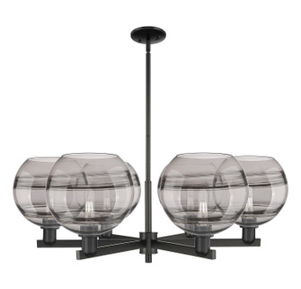Arcadia Six Light Chandelier in Matte Black (405|716-6CR-BK-G556-10SM)