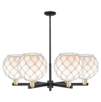 Arcadia Six Light Chandelier in Black Antique Brass (405|716-6CR-BAB-G121-10RW)