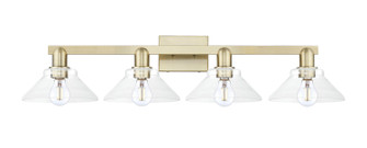 Arcadia Four Light Bath Vanity in Antique Brass (405|716-4W-AB-G132)