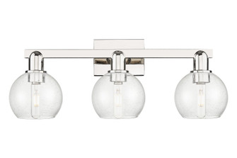 Arcadia Three Light Bath Vanity in Polished Nickel (405|716-3W-PN-G124-6)