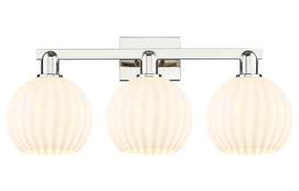 Arcadia Three Light Bath Vanity in Polished Nickel (405|716-3W-PN-G1217-8WV)