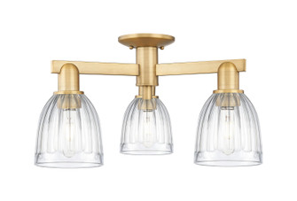 Arcadia Three Light Bath Vanity in Brushed Brass (405|716-3W-BB-G442)