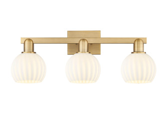 Arcadia Three Light Bath Vanity in Brushed Brass (405|716-3W-BB-G1217-6WV)