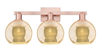 Arcadia Three Light Bath Vanity in Antique Copper (405|716-3W-AC-G128-8)