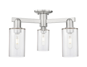 Arcadia Three Light Semi-Flush Mount in Brushed Satin Nickel (405|716-3F-SN-G802)