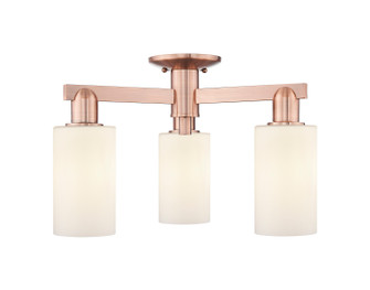 Arcadia Three Light Semi-Flush Mount in Antique Copper (405|716-3F-AC-G801)