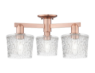 Arcadia Three Light Semi-Flush Mount in Antique Copper (405|716-3F-AC-G402)