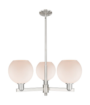 Arcadia Three Light Pendant in Satin Nickel (405|716-3CR-SN-G121-8)