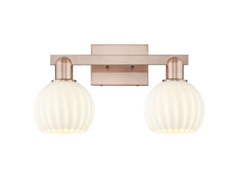 Arcadia Two Light Bath Vanity in Antique Copper (405|716-2W-AC-G1217-6WV)