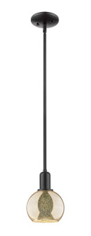 Arcadia One Light Mini Pendant in Matte Black (405|716-1S-BK-G128-6)