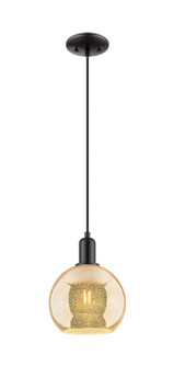 Arcadia One Light Mini Pendant in Matte Black (405|716-1P-BK-G128-8)