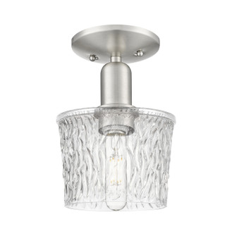 Arcadia One Light Semi-Flush Mount in Brushed Satin Nickel (405|716-1C-SN-G402)