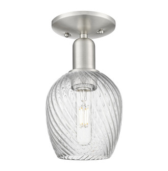 Arcadia One Light Semi-Flush Mount in Brushed Satin Nickel (405|716-1C-SN-G292)