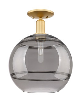 Arcadia One Light Semi-Flush Mount in Satin Gold (405|716-1C-SG-G556-12SM)