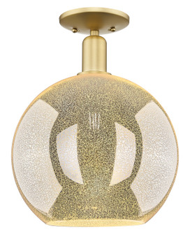 Arcadia One Light Semi-Flush Mount in Satin Gold (405|716-1C-SG-G128-12)