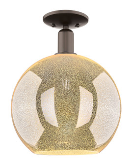 Arcadia One Light Semi-Flush Mount in Oil Rubbed Bronze (405|716-1C-OB-G128-12)