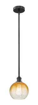Edison One Light Mini Pendant in Matte Black (405|616-1S-BK-G483-8AM)
