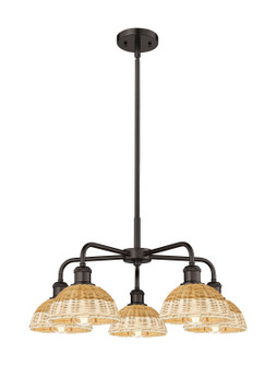 Ballston Five Light Chandelier in Oil Rubbed Bronze (405|516-5CR-OB-NBD2-75-NAT)