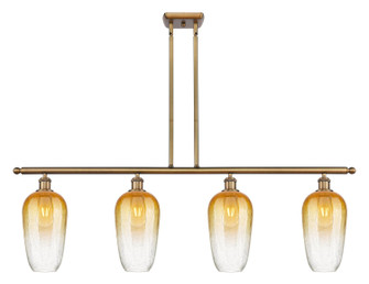 Ballston Four Light Island Pendant in Brushed Brass (405|516-4I-BB-G484-7AM)