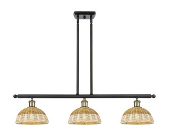 Ballston Three Light Island Pendant in Black Antique Brass (405|516-3I-BAB-NBD2-9-NAT)