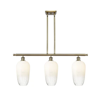 Ballston Three Light Island Pendant in Antique Brass (405|516-3I-AB-G484-7OP)