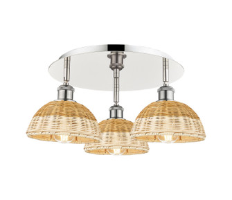 Ballston Three Light Semi-Flush Mount in Polished Nickel (405|516-3C-PN-NBD2-75-NAT)