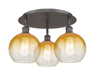 Ballston Three Light Semi-Flush Mount in Oil Rubbed Bronze (405|516-3C-OB-G483-8AM)