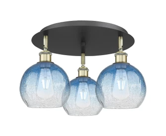 Ballston Three Light Semi-Flush Mount in Black Antique Brass (405|516-3C-BAB-G483-8SB)