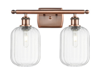 Ballston Two Light Bath Vanity in Antique Copper (405|516-2W-AC-G460-7CL)